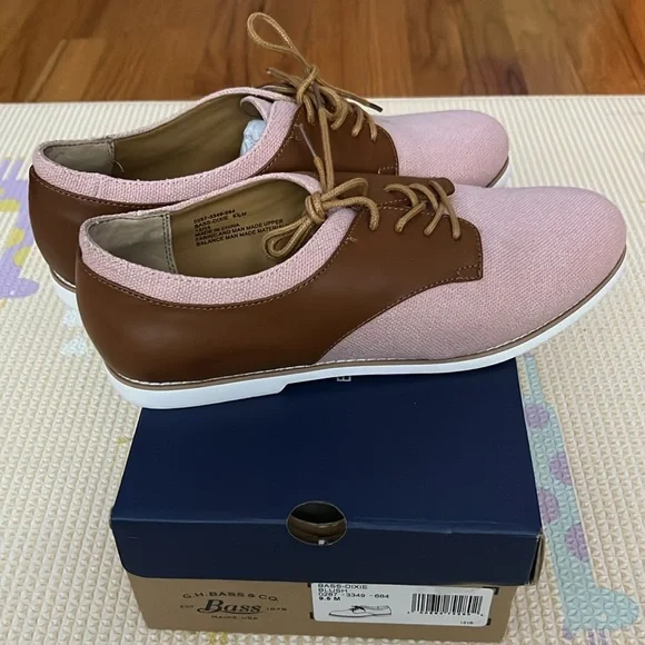 G.H. Bass & Co. Women's Dixie Blush Oxford Shoes, NWOT, Size 9.5 - Picture 3 of 8